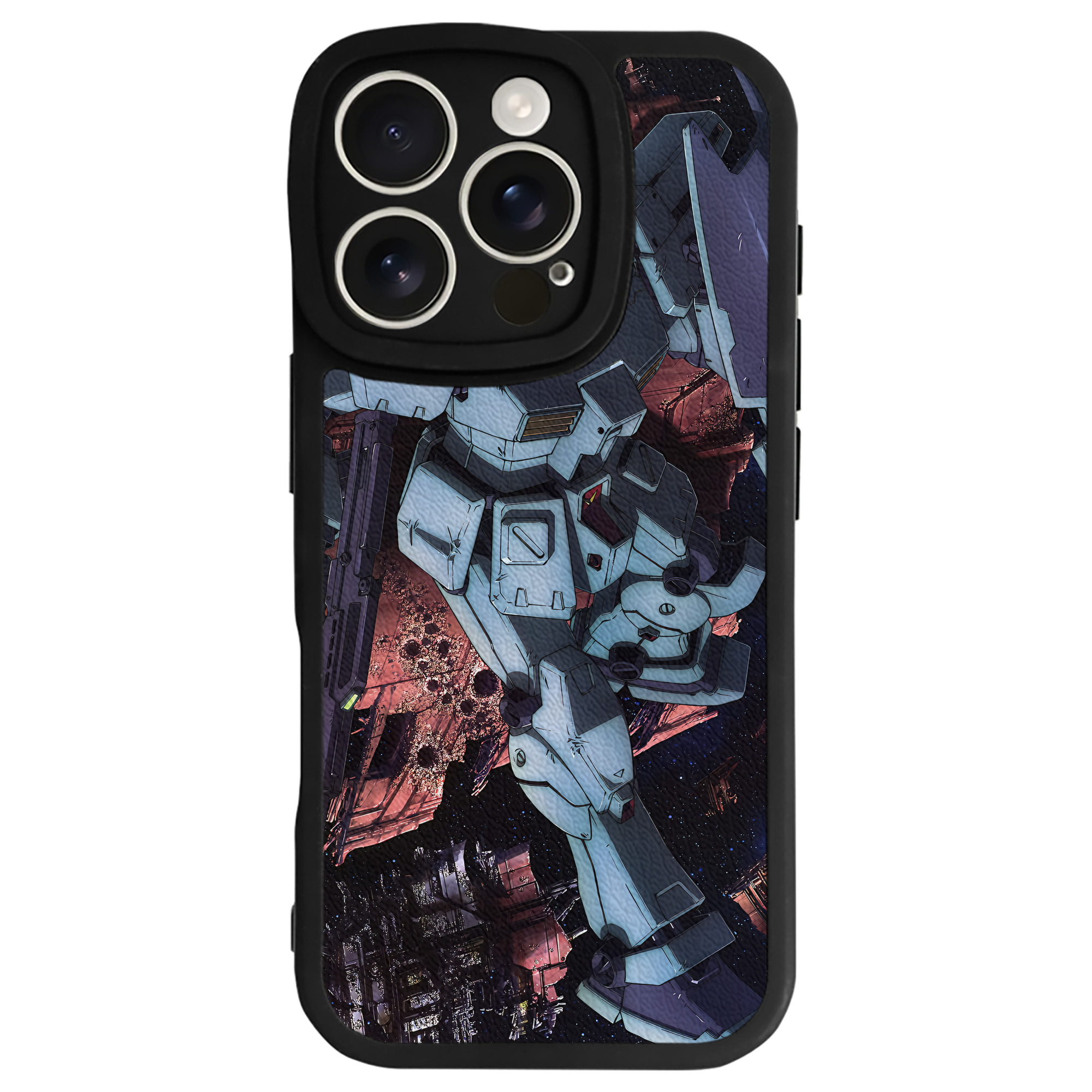 （画像用） 機動戦士ガンダム Mobile Suit Gundam 【iPhone 16シリーズ対応】シリコンスマホケース（レザー調） 材質：シリコン